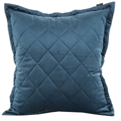 POSZEWKA PIKOWANA WELUR VELVET 60X60 CM GRANATOWA
