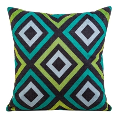 POSZEWKA WELUR VELVET 45X45 TURKUSOWA ROMB