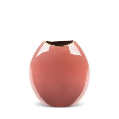 OZDOBNY WAZON NA KWIATY CERAMICZNY 14X7X16 R?OWY