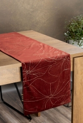 OBRUS WELUR VELVET BIEŻNIK 35X140 CM CEGLANY