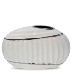 WAZON DEKORACYJNY 29X7X17 CM BIAŁY