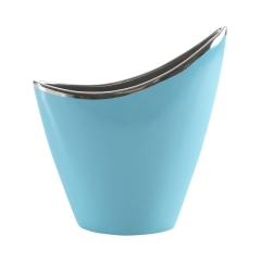 WAZON DEKORACYJNY 22X9X26 CM TURKUSOWY