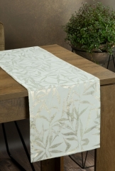 OBRUS WELUR VELVET BIEŻNIK 35 X 180 CM BIAŁY