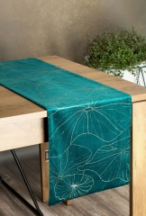 OBRUS WELUR VELVET BIEŻNIK 35 X 180 CM C.TURKUSOWY