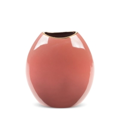 OZDOBNY WAZON NA KWIATY CERAMICZNY 18X9X20 R?OWY