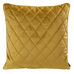 POSZEWKA PIKOWANA WELUR VELVET 50X50 ZŁOTA