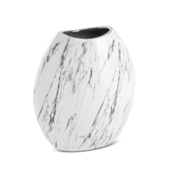 WAZON SZEROKI NA KWIATY 18X9X20 CM BIAŁY