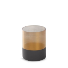 ŚWIECZNIK OZDOBNY SZKŁO 12X15 BRĄZOWY ZŁOTY