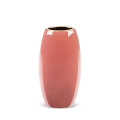 OZDOBNY WAZON NA KWIATY CERAMICZNY 13X9X25 RÓŻOWY
