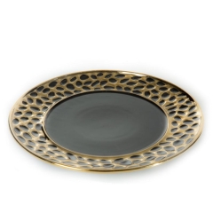 PATERA OZDOBNA TACA TACKA TALERZ 30X2 CM CZARNA