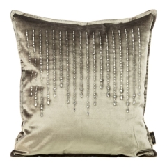 POSZEWKA WELUR VELVET KRYSZTAŁY 45X45 CM BEŻOWA