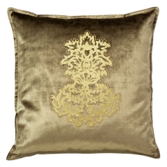 POSZEWKA WELUR VELVET ORNAMENT45X45 CM BEŻOWA