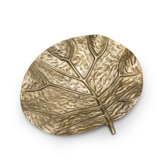 PATERA DEKORACYJNA TALERZ OZDOBNY 27X23 CM ZŁOTA