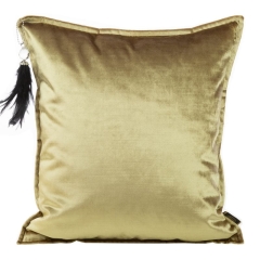 POSZEWKA WELUR VELVET Z WISIOREM 45X45 CM ZŁOTA