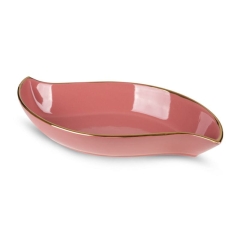 PATERA OZDOBNA TACA TALERZ KROPLA 35X17CM R?OWA