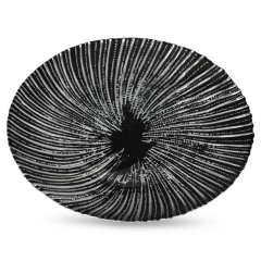 TACA PATERA NACZYNIE OZDOBNE 32X3 CM CZARNA