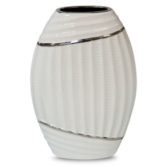 WAZON DEKORACYJNY 21X9X32 CM BIAŁY