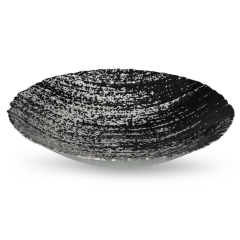 SZKLANA MISA NACZYNIE MISKA 30X6 CM CZARNA