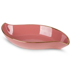 PATERA OZDOBNA TACA TALERZ KROPLA 36X19CM R?OWA