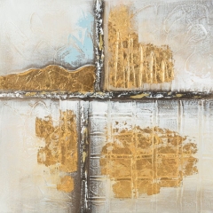 OBRAZ NA PŁÓTNIE RĘCZNIE MALOWANY KAFLE 60X60 CM