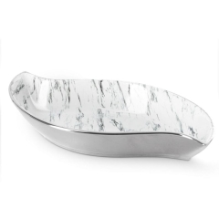 PATERA DEKORACYJNA MISA KROPLA 36X19X6 CM BIAŁA