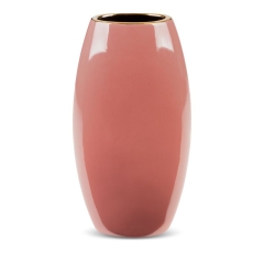 OZDOBNY WAZON NA KWIATY CERAMICZNY 19X12X35 RÓŻOWY