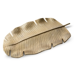 PATERA DEKORACYJNA TALERZ OZDOBNY 46X25X4 CM ZŁOTA