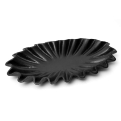 PATERA DEKORACYJNA TALERZ OZDOBNY 41X25X5CM CZARNA