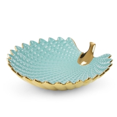 PATERA DEKORACYJNA TACA TALERZ 33X33X8CM NIEBIESKA