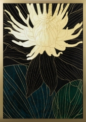 NOWOCZESNY OBRAZ Z NADRUKIEM KWIAT 53X73 CM