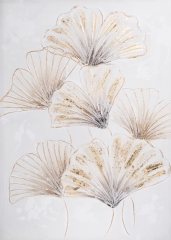 OBRAZ na płótnie ręcznie malowany 70X100 CM BIAŁY