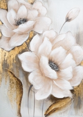 OBRAZ na płótnie ręcznie malowany 70X100 CM BIAŁY