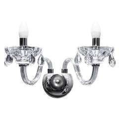 lampa żyrandol glamour 42X23 CM SREBRNY