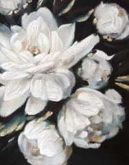 OBRAZ malowany ręcznie na płótnie 80X100 CM WIELOKOLOROWY