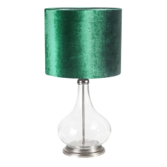 LAMPA KIM 32X32X61 CM CIEMNOZIELONA stołowa