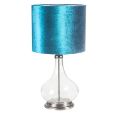 LAMPA KIM 32X61 CM TURKUSOWY