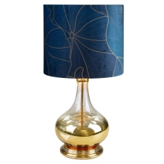 NOWOCZESNA LAMPA LAMPKA NOCNA 32X61 LIŚCIE TURKUS