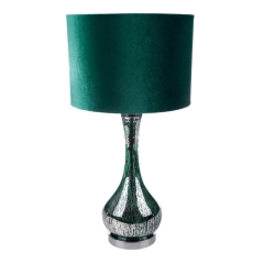 LAMPA STOJĄCA NOCNA NA SZAFKĘ 36X69 CM BRĄZOWA
