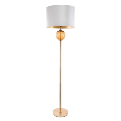 LAMPA WYSOKA STOJĄCA NOWOCZESNA BIAŁA+ZŁOTA 165CM