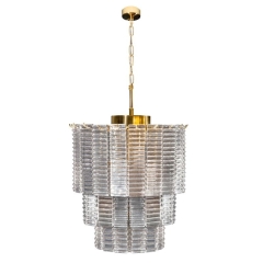 LAMPA SUFITOWA NOWOCZESNY ŻYRANDOL 42X50 CM ZŁOTA