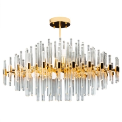 ŻYRANDOL LAMPA SUFITOWA GLAMOUR KRYSZTAŁY 100X55CM
