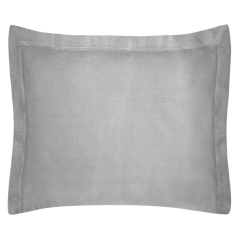 POSZEWKA GŁADKA Z OZDOBNĄ KANTĄ 70X90 CM SZARA