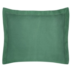 POSZEWKA GŁADKA Z OZDOBNĄ KANTĄ 70X90 CM ZIELONA
