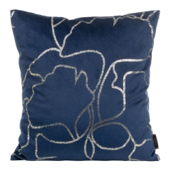 POSZEWKA WELUR VELVET WE WZORY 45X45 CM GRANATOWA