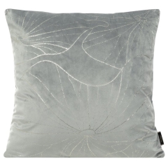 POSZEWKA WELUR VELVET WZÓR 45X45 CM SREBRNA