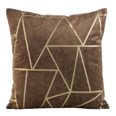 POSZEWKA WELUR VELVET LAMÓWKA 45X45 CIEMNOBRĄZOWA