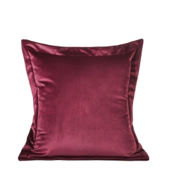 POSZEWKA na poduszkę welurowa velvet 45X45 BORDOWA