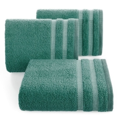 RĘCZNIK BAWEŁNA FROTTE PASY 30X50 CM ZIELONY