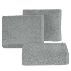 RĘCZNIK GŁADKI BAWEŁNA FROTTE 30X50 CM SZARY