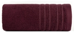 RĘCZNIK BAWEŁNA FROTTE PASKI 30X50 CM BORDOWY